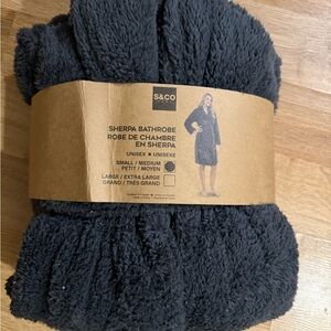 Black Sherpa Bathrobe
